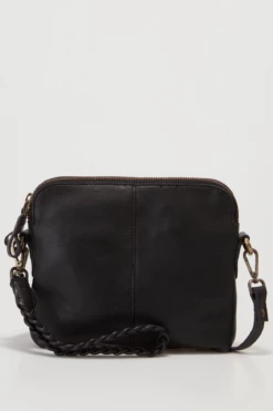 Skye Leather Twist Crossbody Bag