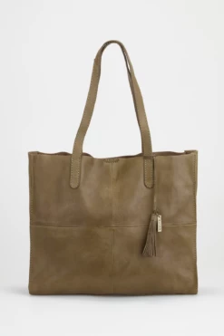 Alba Leather Unlined Tote Bag