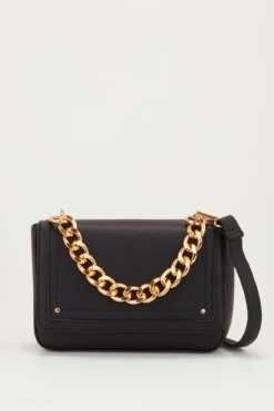 Chain Detail Flapover Bag