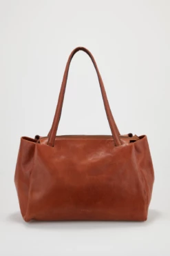 Ava Leather Work Tote Bag
